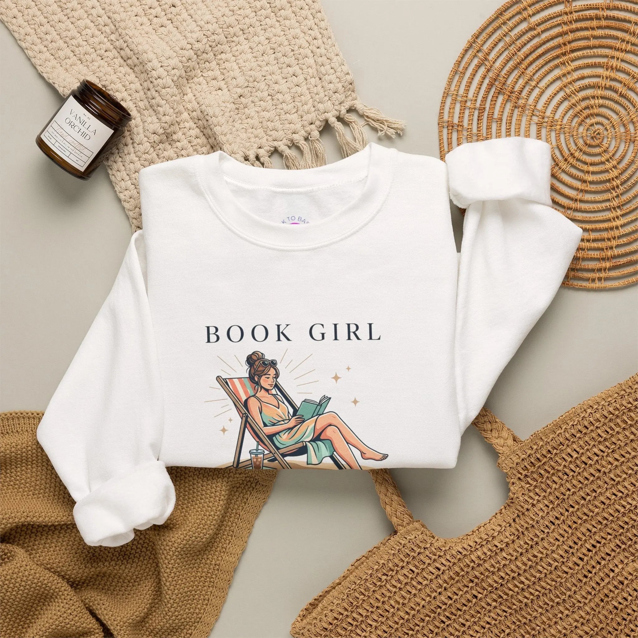 Book Girl Summer Sweatshirt | BookTok, Beach Reads, Bookish Summer Aesthetic