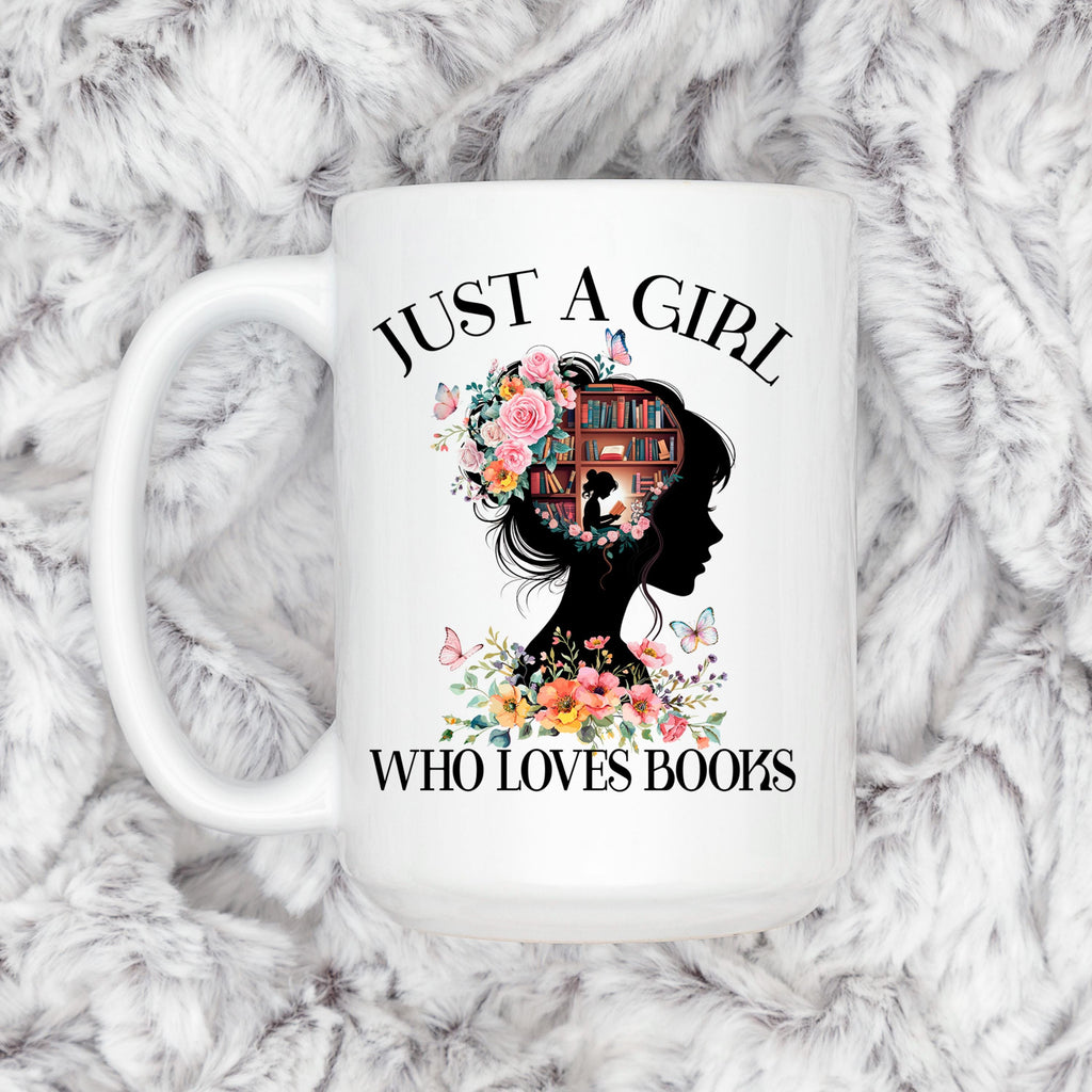 Book Lover Coffee Mug – Floral Book Mug | Ceramic, Microwave Safe Gift