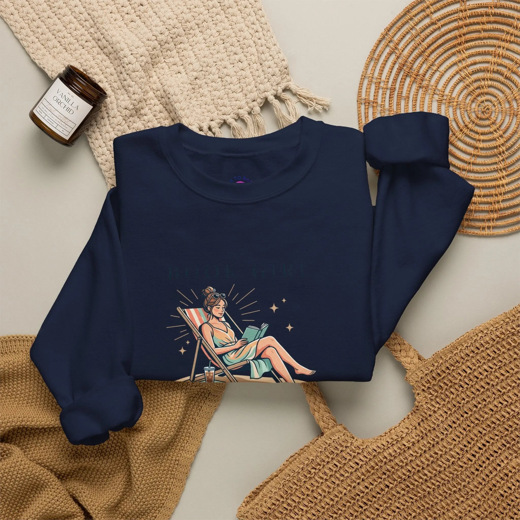 Book Girl Summer Sweatshirt | BookTok, Beach Reads, Bookish Summer Aesthetic