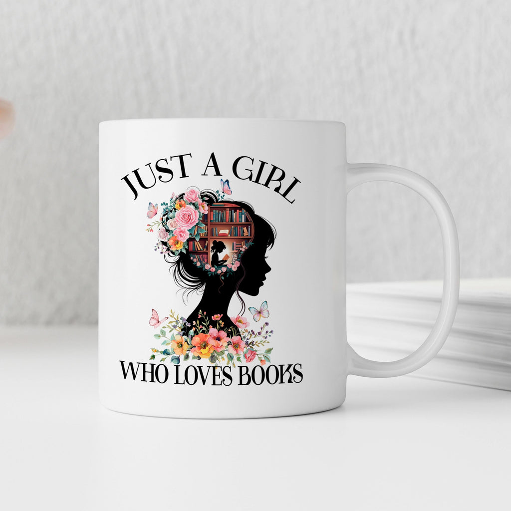 Book Lover Coffee Mug – Floral Book Mug | Ceramic, Microwave Safe Gift