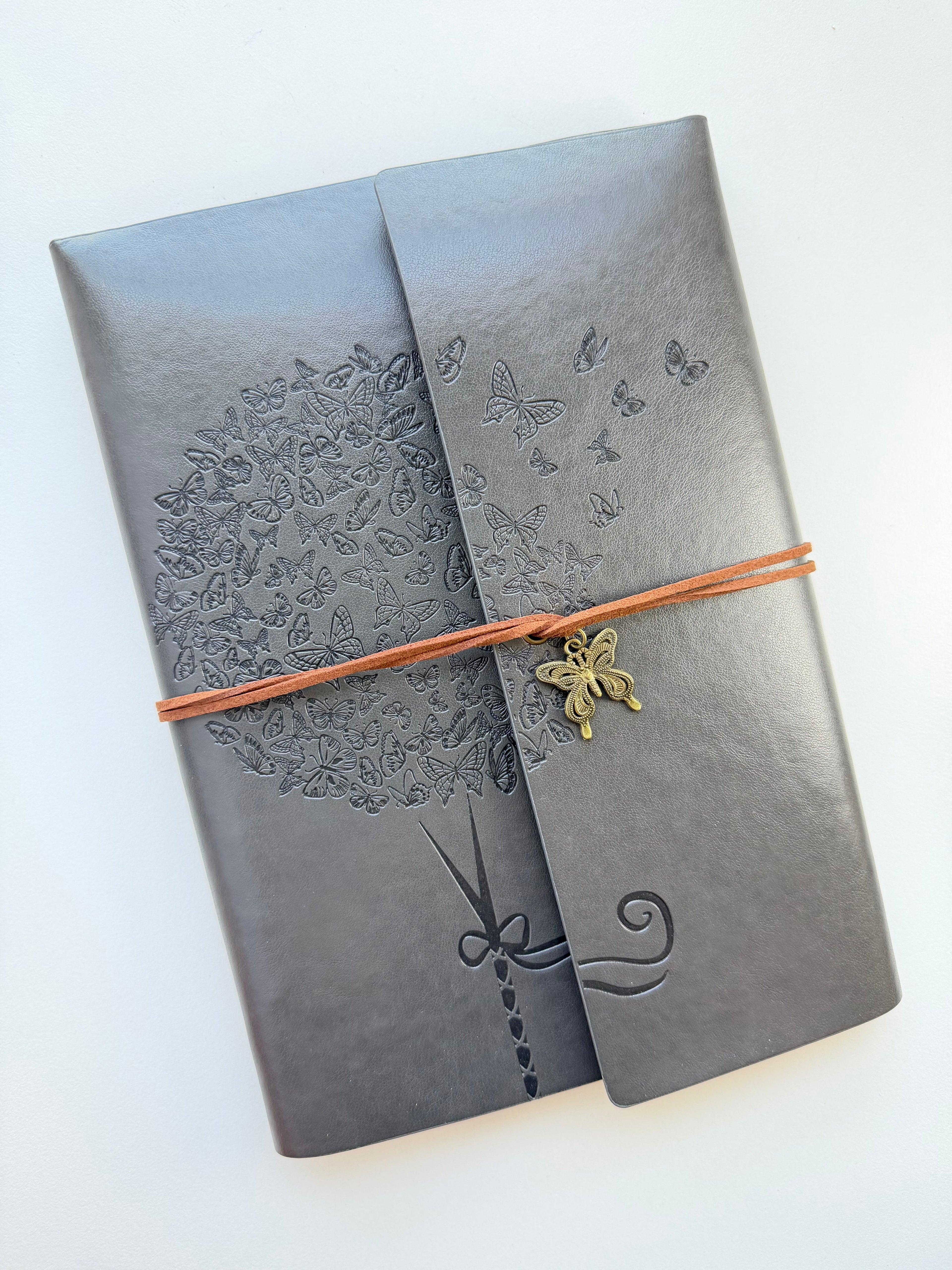 Vintage A5 Faux Leather Ring Binder Journal