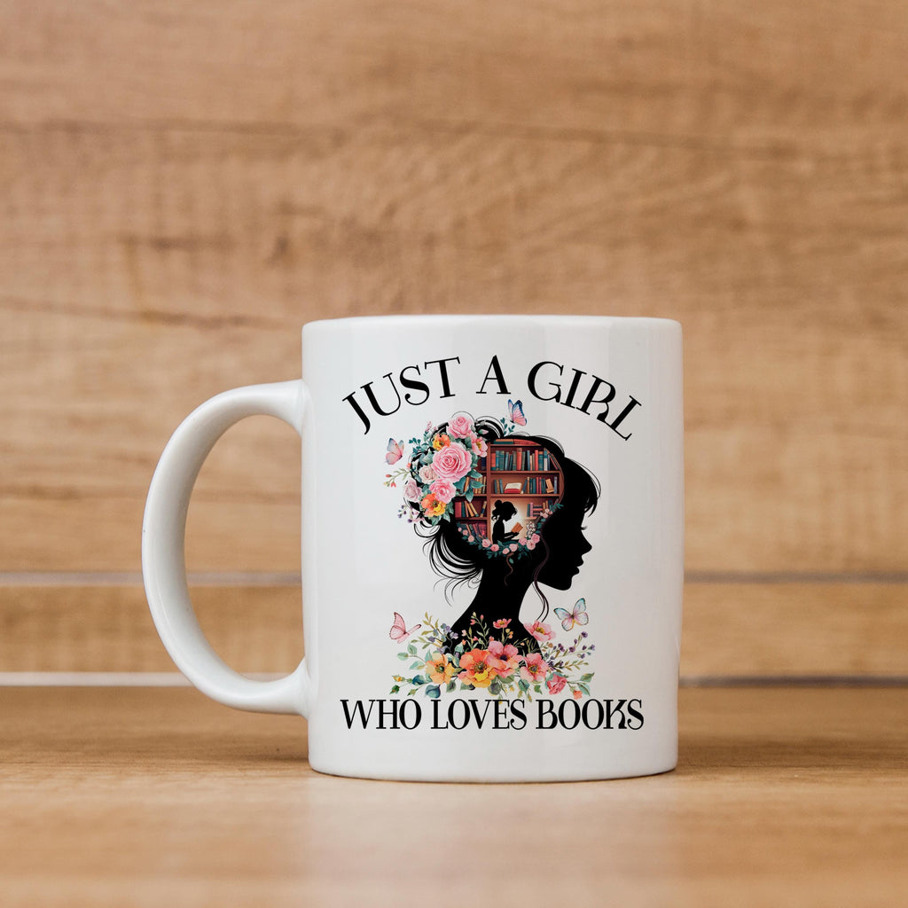Book Lover Coffee Mug – Floral Book Mug | Ceramic, Microwave Safe Gift