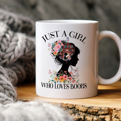 Book Lover Coffee Mug – Floral Book Mug | Ceramic, Microwave Safe Gift