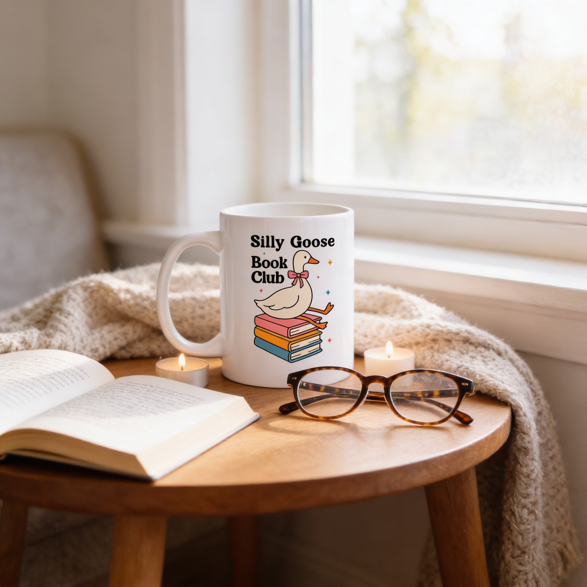 Book Club Mug – Quirky Coffee Cup for Book Lovers | Ceramic, Microwave Safe