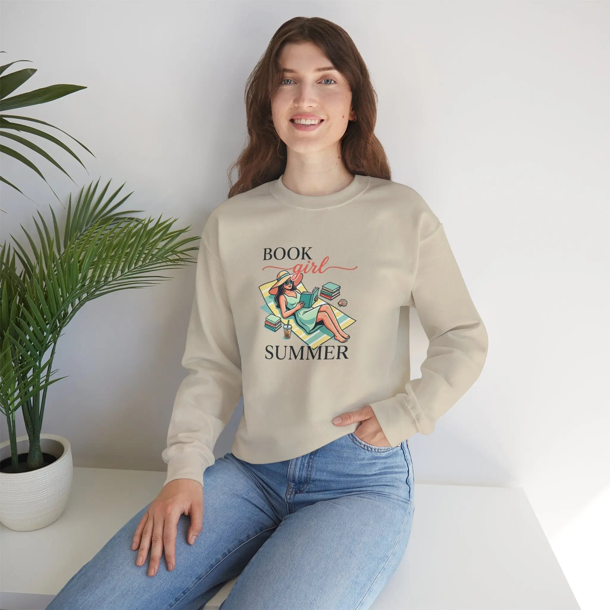 Book Girl Summer Sweatshirt | BookTok, Bookish Summer Aesthetic