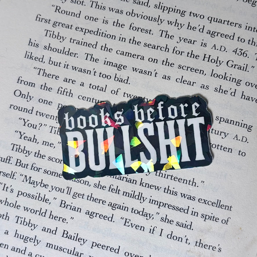 Books Before Bullshit Sticker