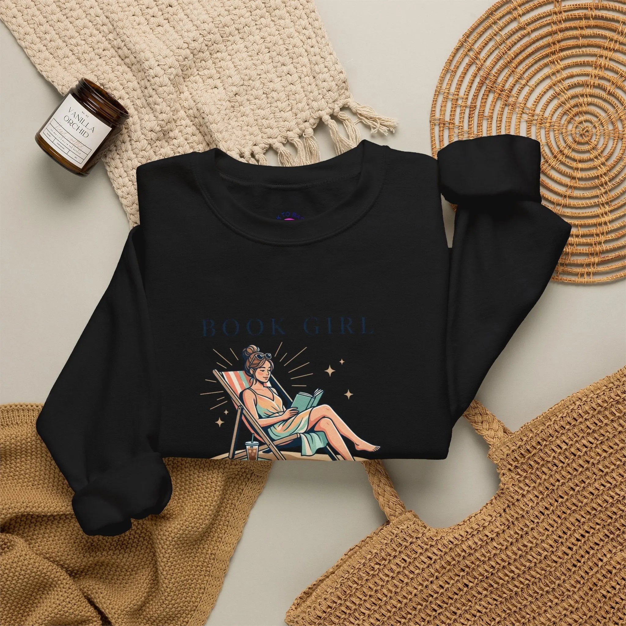 Book Girl Summer Sweatshirt | BookTok, Beach Reads, Bookish Summer Aesthetic