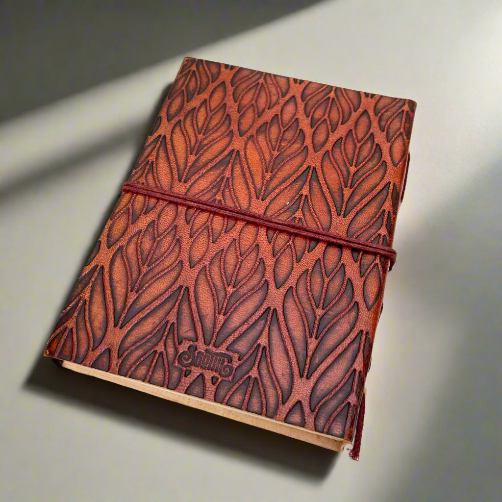 Alice In Wonderland Leather Journal - "I Can't Go Back to Yesterday" Quote