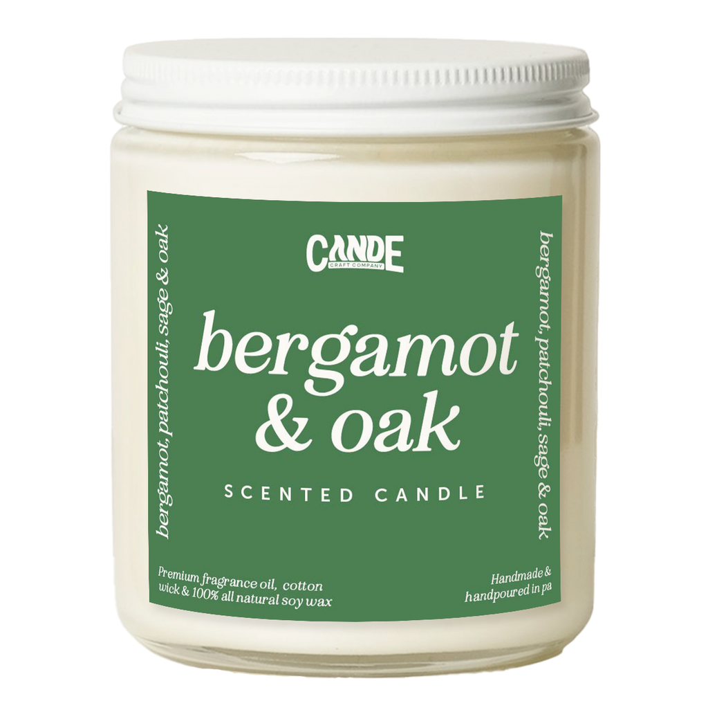 Bergamot & Oak Scented Candle