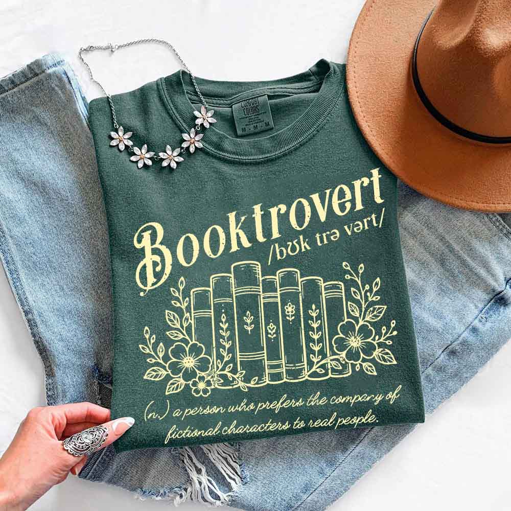 Booktrovert Comfort Colors Shirt - Book Lover Tee