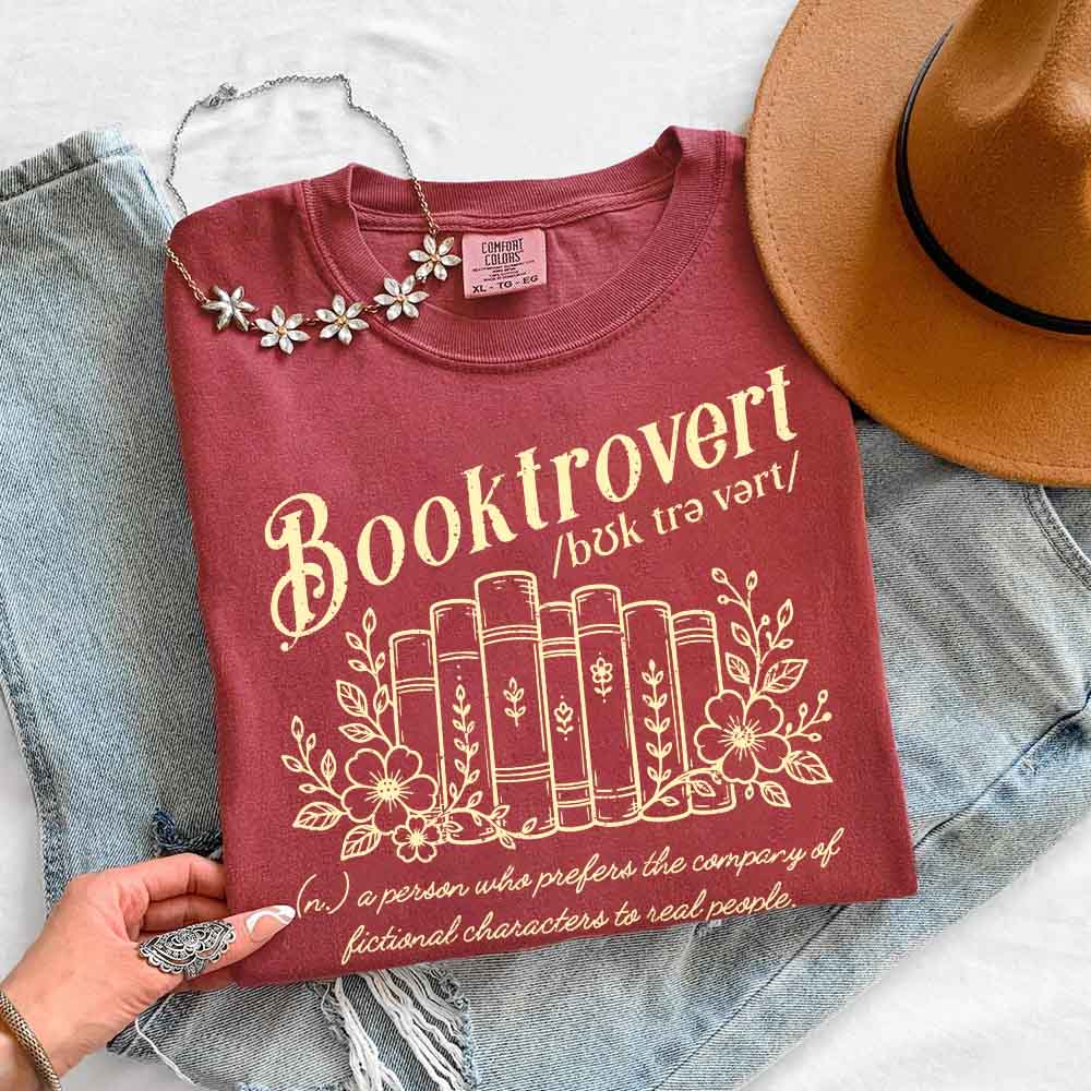 Booktrovert Comfort Colors Shirt - Book Lover Tee
