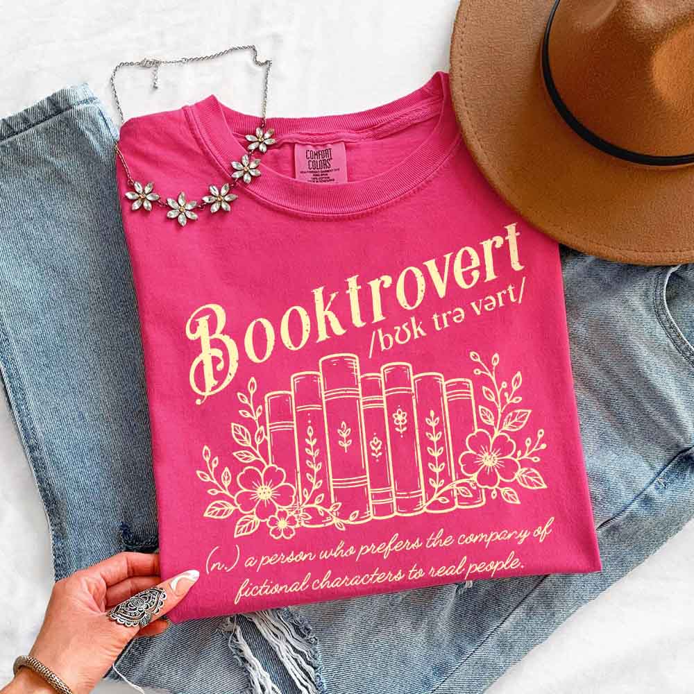 Booktrovert Comfort Colors Shirt - Book Lover Tee