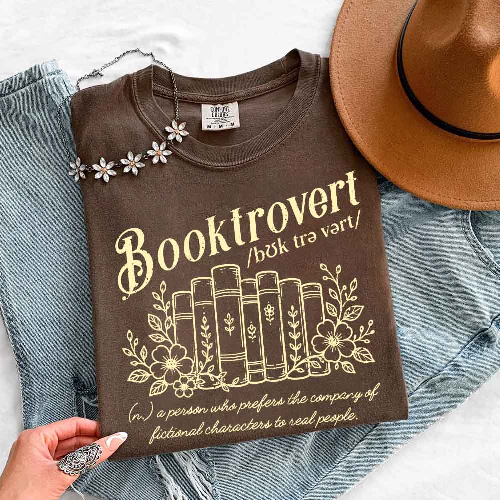 Booktrovert Comfort Colors Shirt - Book Lover Tee