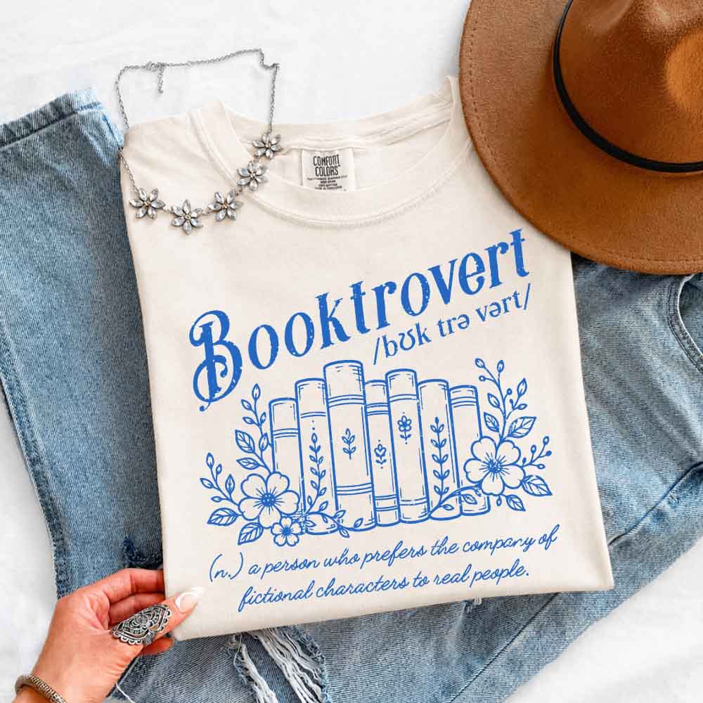 Booktrovert Comfort Colors Shirt - Book Lover Tee