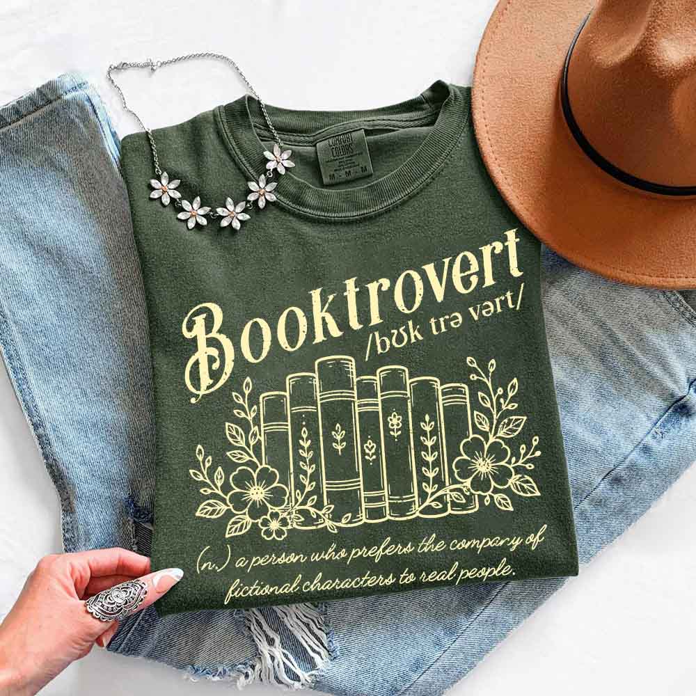 Booktrovert Comfort Colors Shirt - Book Lover Tee