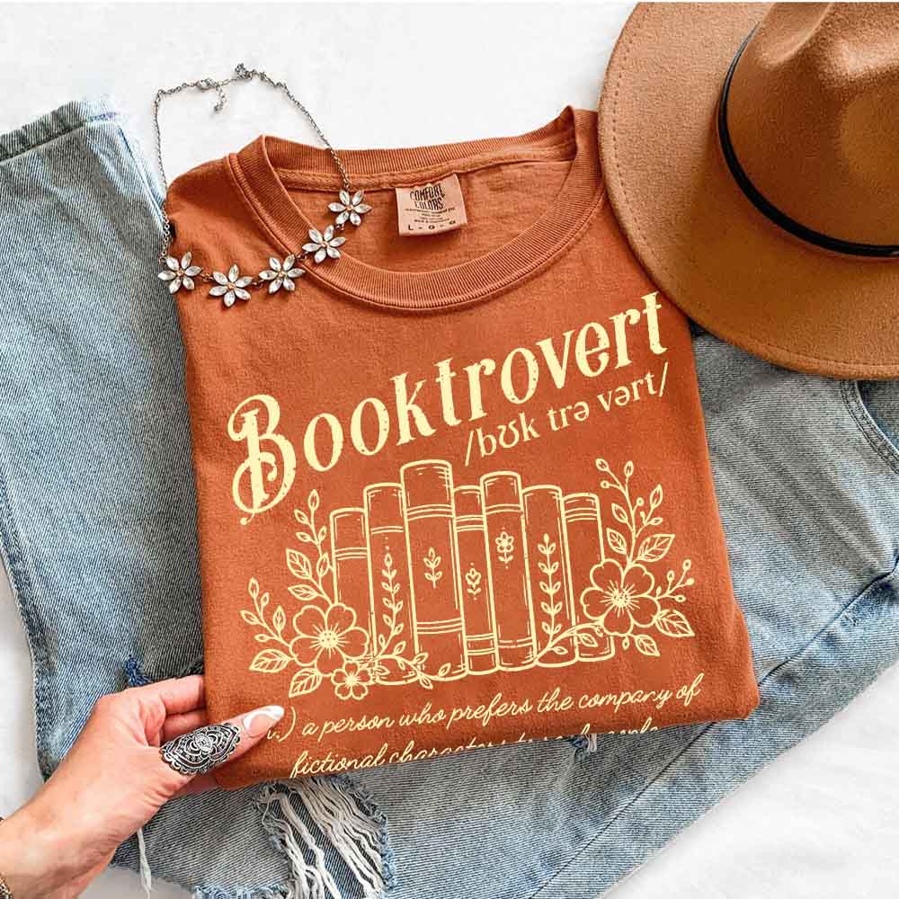Booktrovert Comfort Colors Shirt - Book Lover Tee