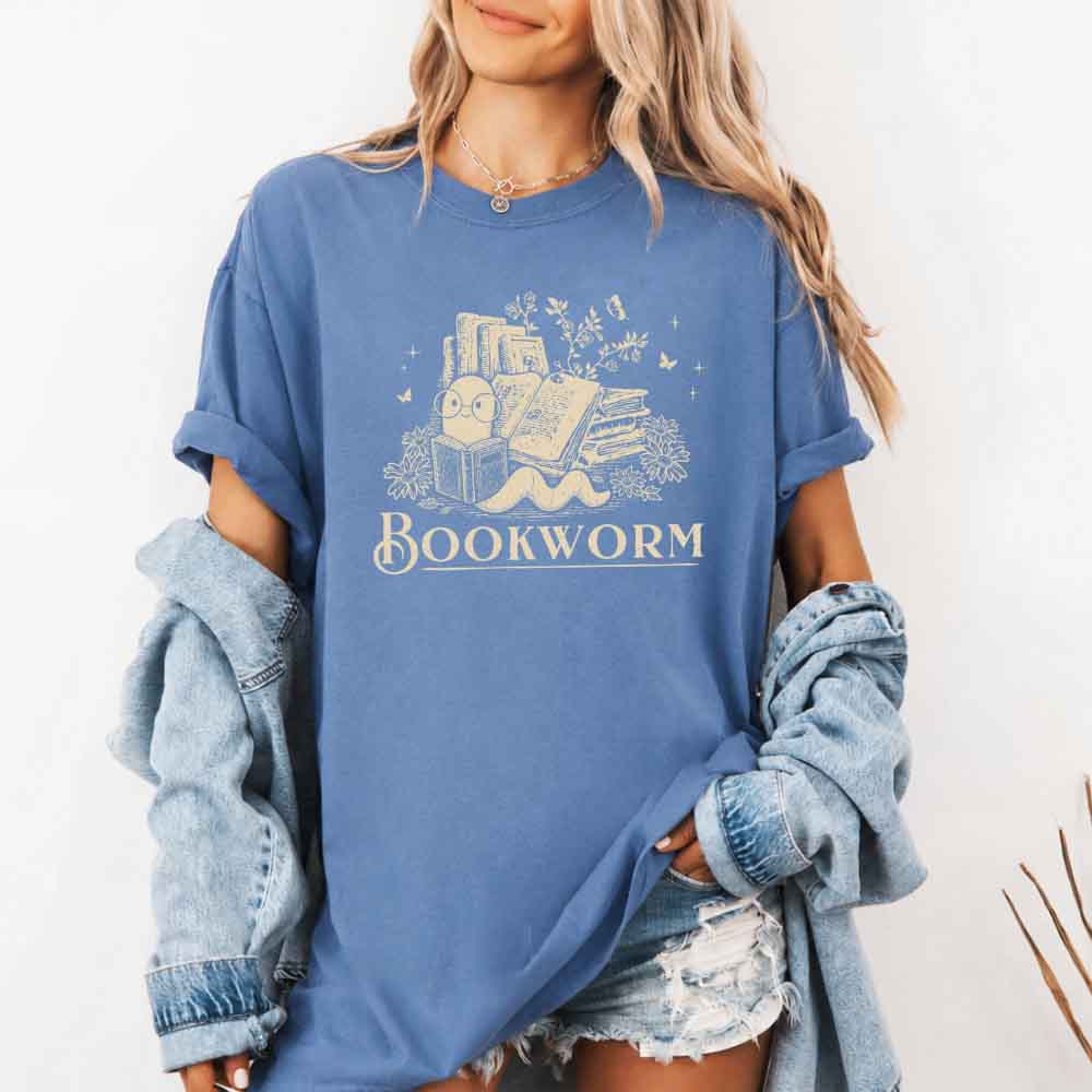 Bookworm Comfort Colors Shirt - Book Lover Tee