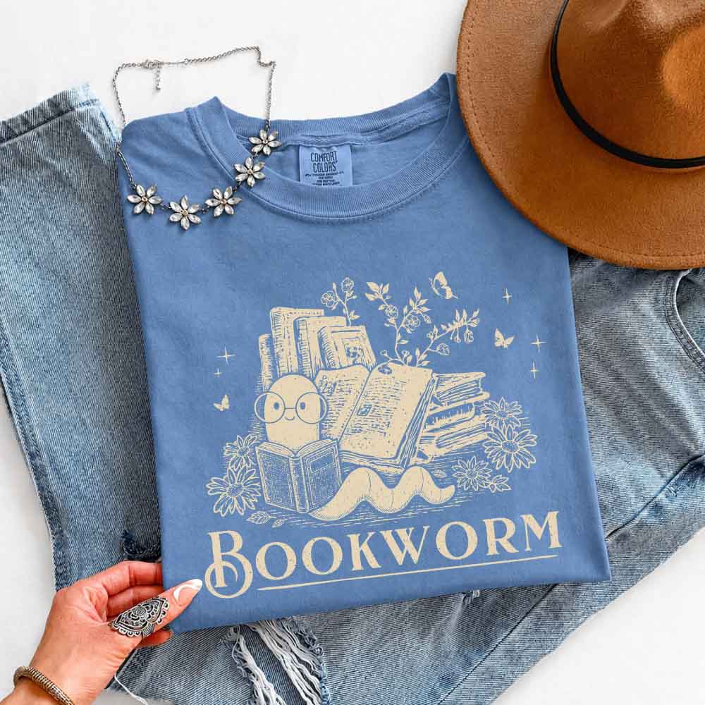 Bookworm Comfort Colors Shirt - Book Lover Tee
