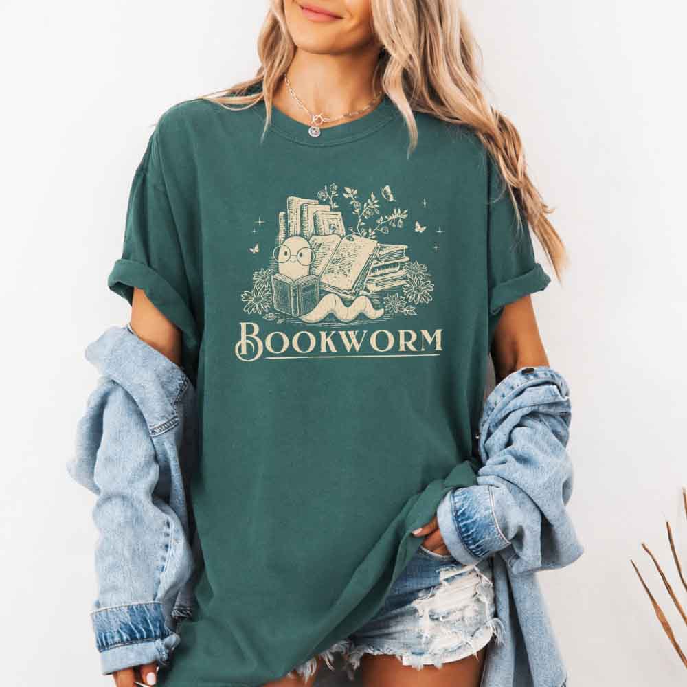 Bookworm Comfort Colors Shirt - Book Lover Tee