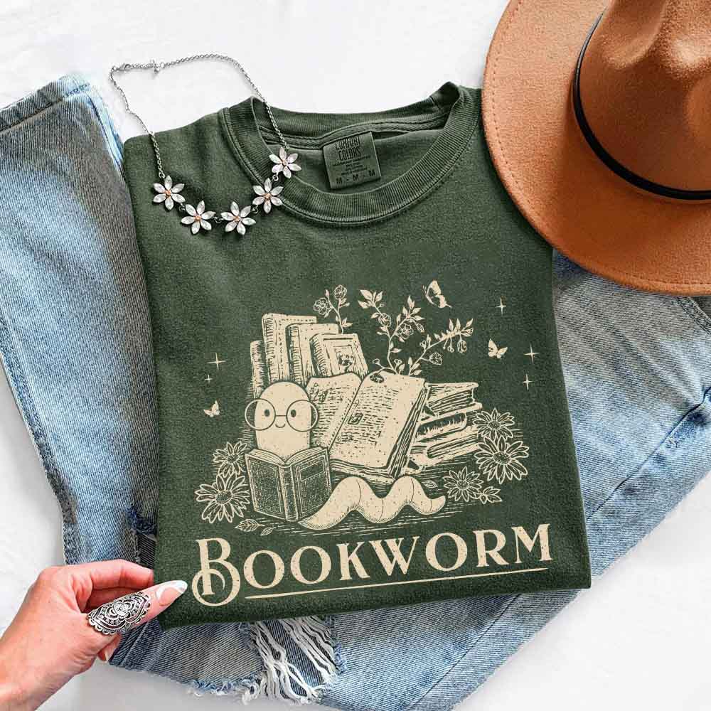 Bookworm Comfort Colors Shirt - Book Lover Tee