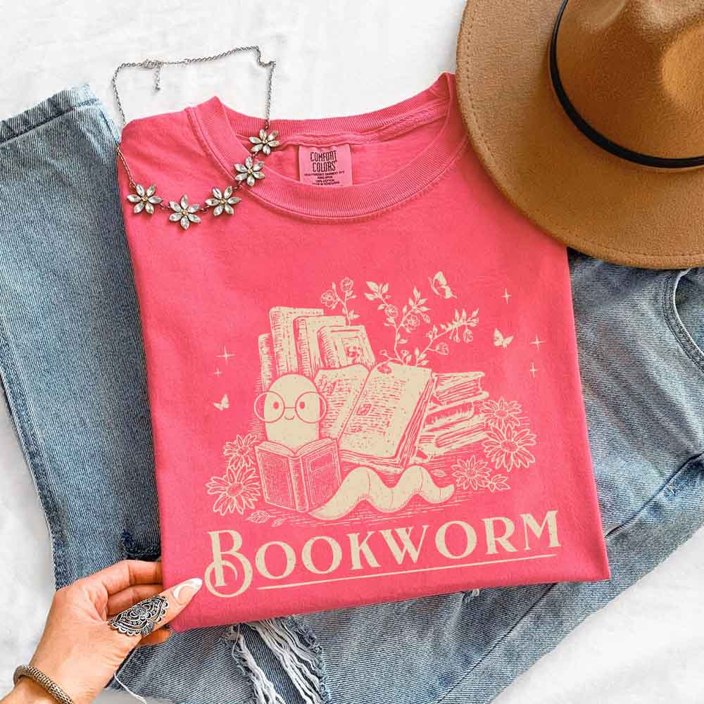 Bookworm Comfort Colors Shirt - Book Lover Tee