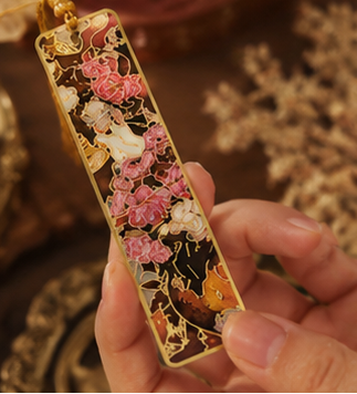 Van Gogh Inspired Golden Floral Bookmark