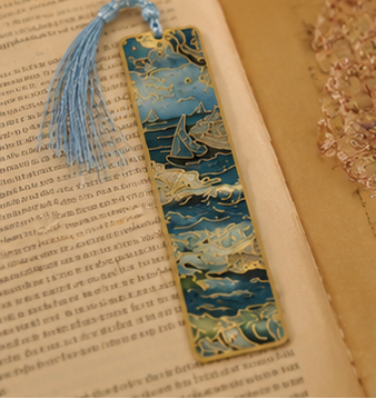 Van Gogh Inspired Golden Floral Bookmark