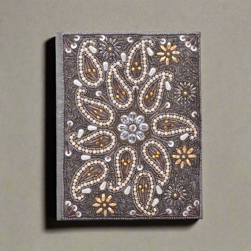 Exquisite Zari Hand-Embroidered Journal - A Royal Artistry 5x7 Keepsake