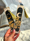 Dreamy Moons Bookmark Set – Celestial Moon & Floral Bookmark Pair