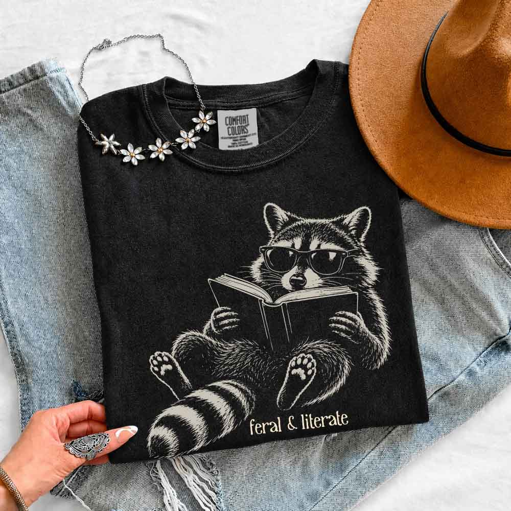 Feral & Literate Comfort Colors - Book Lover Tee