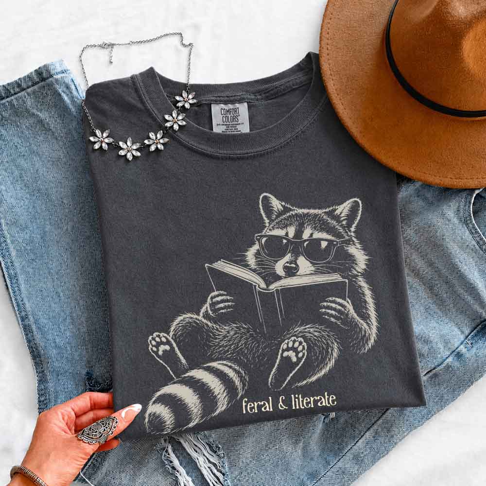 Feral & Literate Comfort Colors - Book Lover Tee
