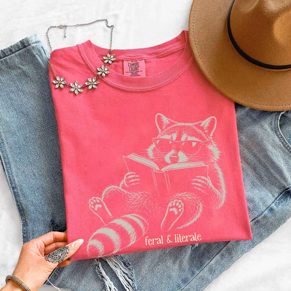 Feral & Literate Comfort Colors - Book Lover Tee