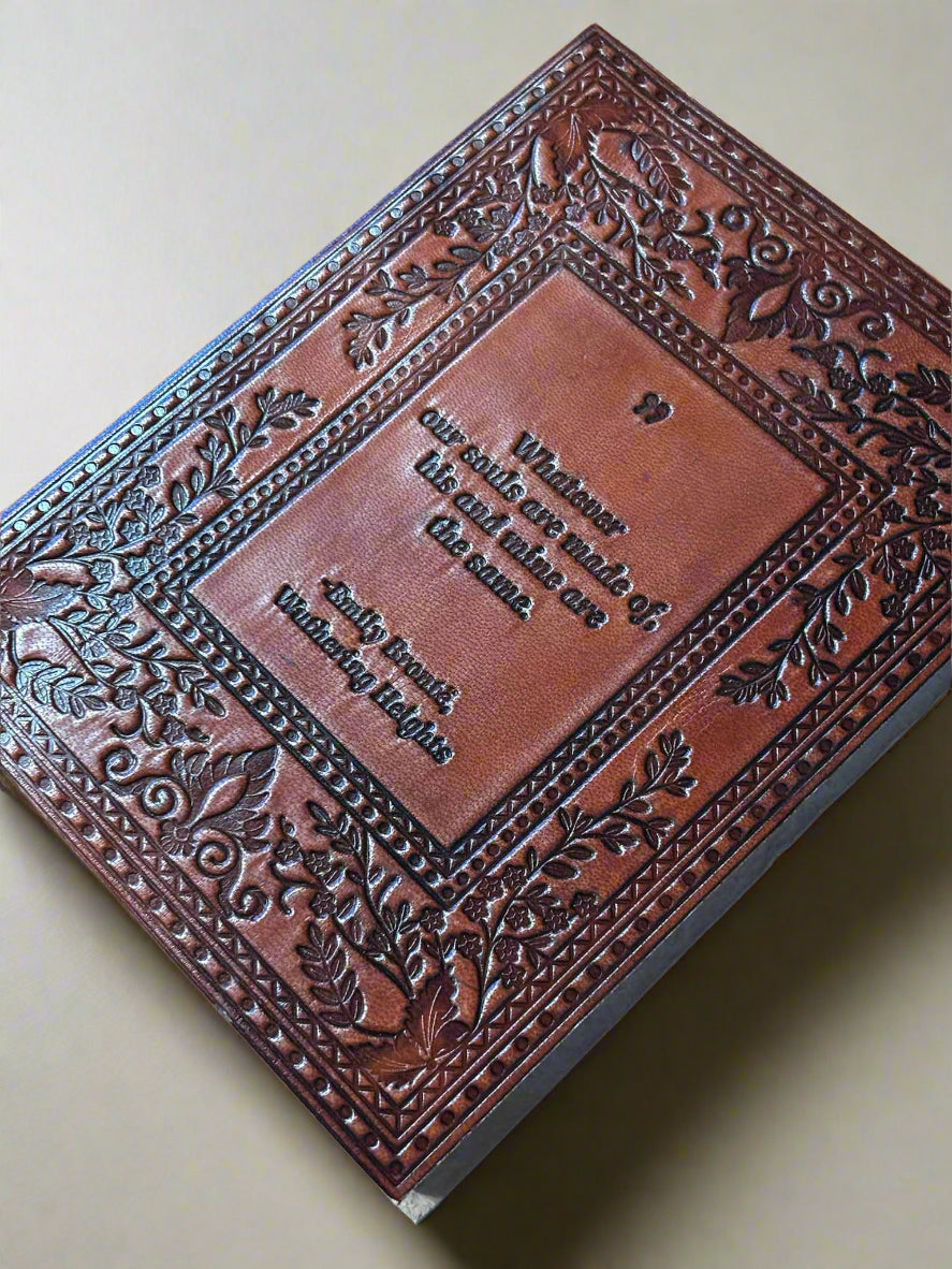 Emily Brontë "Wuthering Heights" Leather Journal - Timeless Romance & Souls Unite