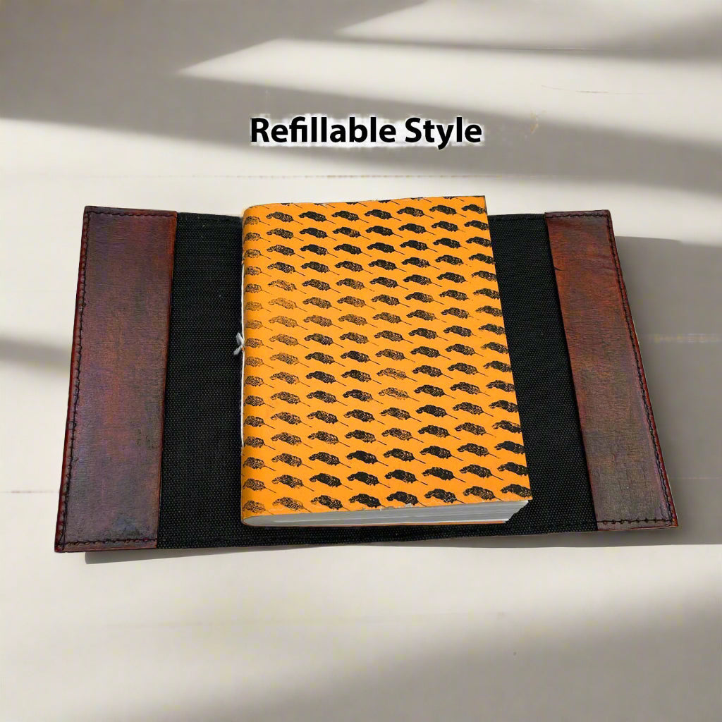 Oscar Wilde Refillable Leather Journal - "To Live Is The Rarest Thing" Quote
