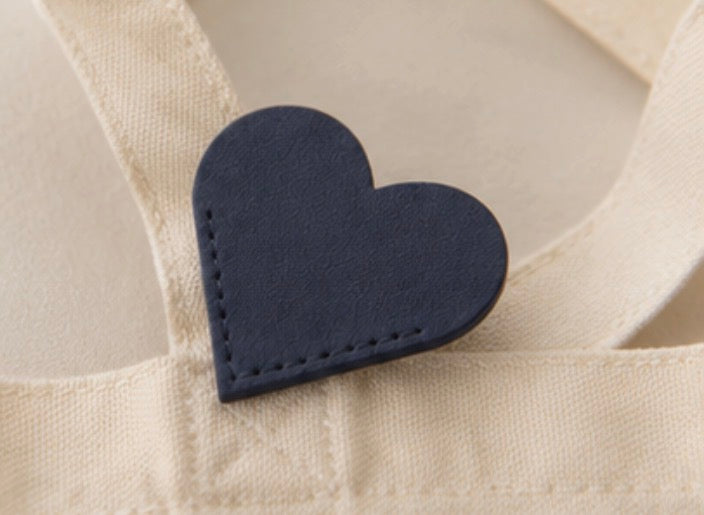 Leather Heart Corner Bookmark