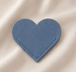 Leather Heart Corner Bookmark