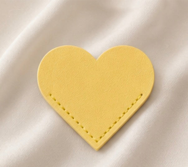 Leather Heart Corner Bookmark