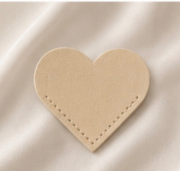 Leather Heart Corner Bookmark