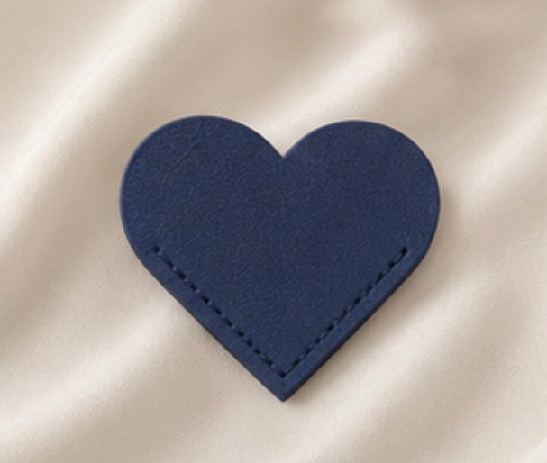Leather Heart Corner Bookmark