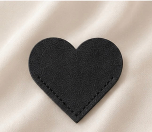 Leather Heart Corner Bookmark