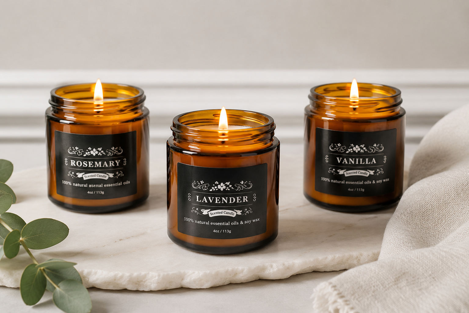 Household Soy Wax Reading Candle