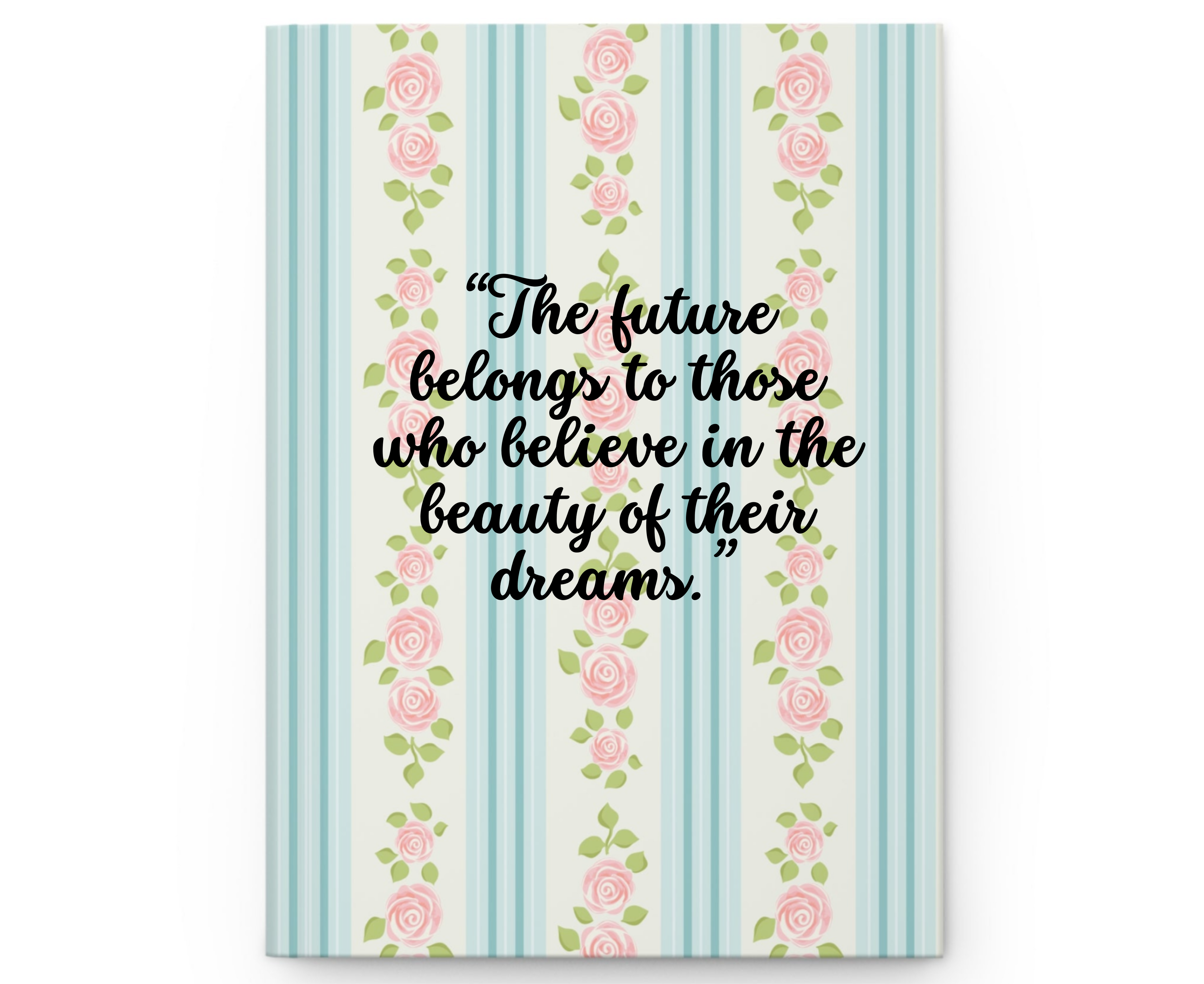 Customizable: Floral Hardcover Journal, Elegant Writing Notebook for Floral Enthusiasts, Personal Diary, Gift for Her, Stationery Set, Vintage Decor