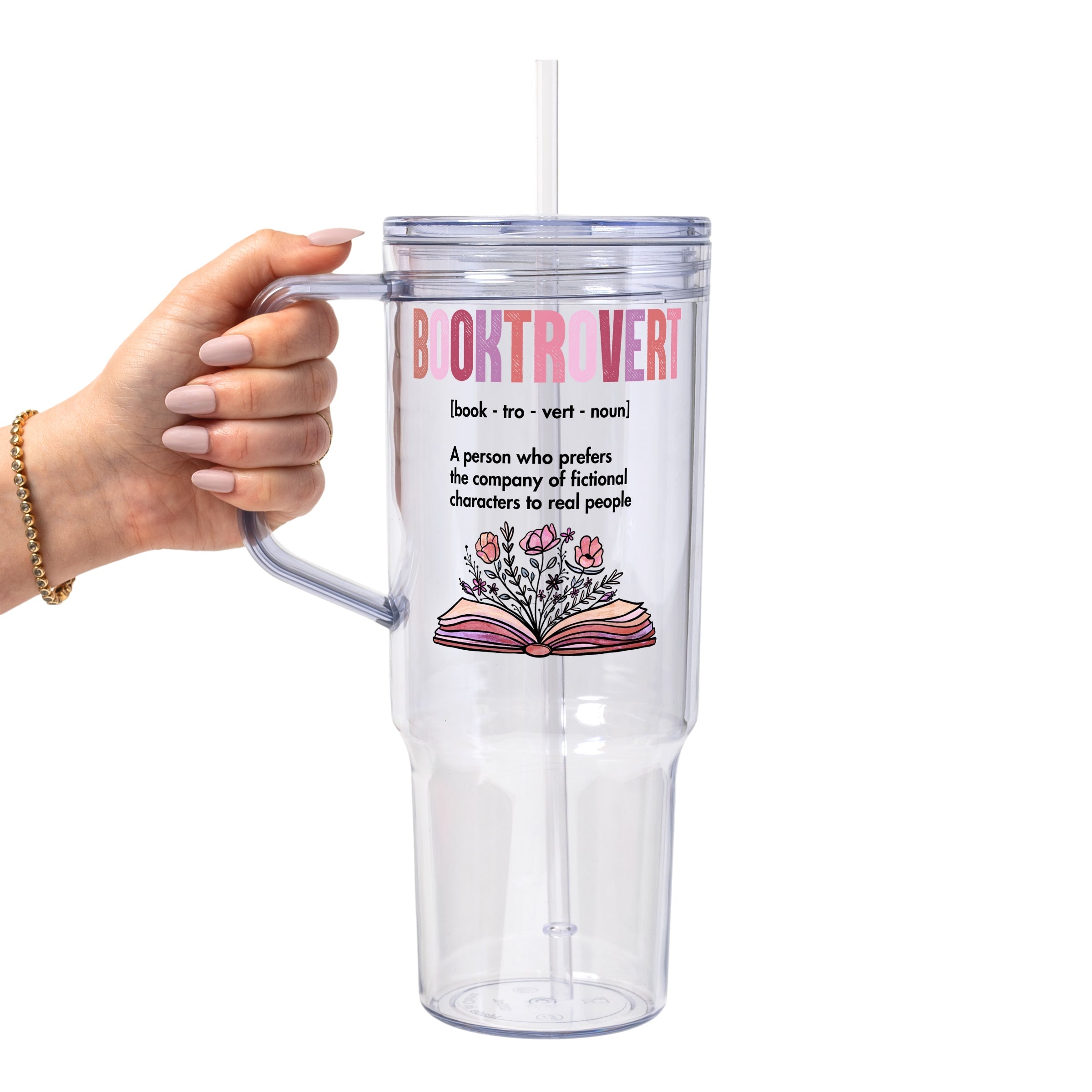 Booktrovert Glass Cup