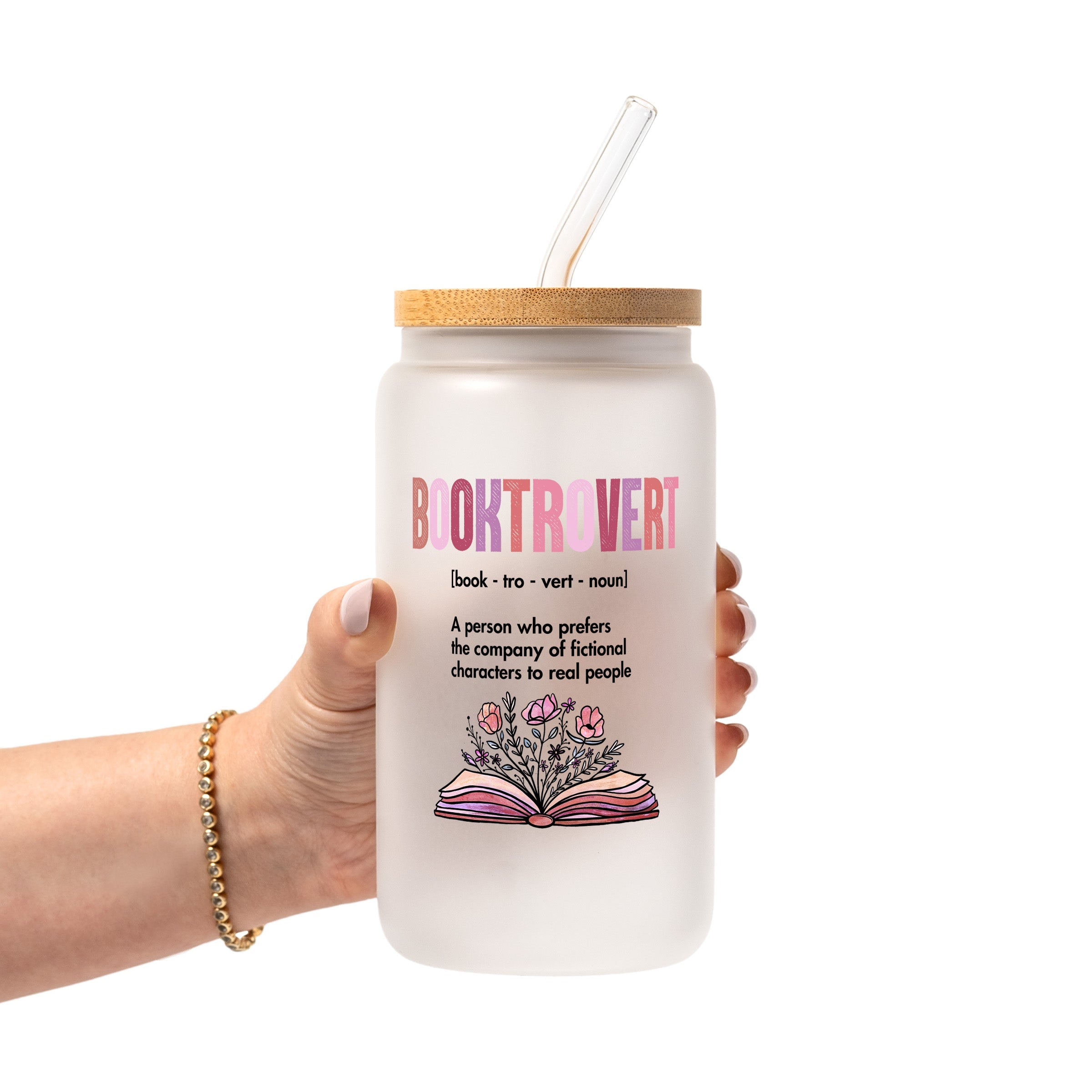 Booktrovert Glass Cup