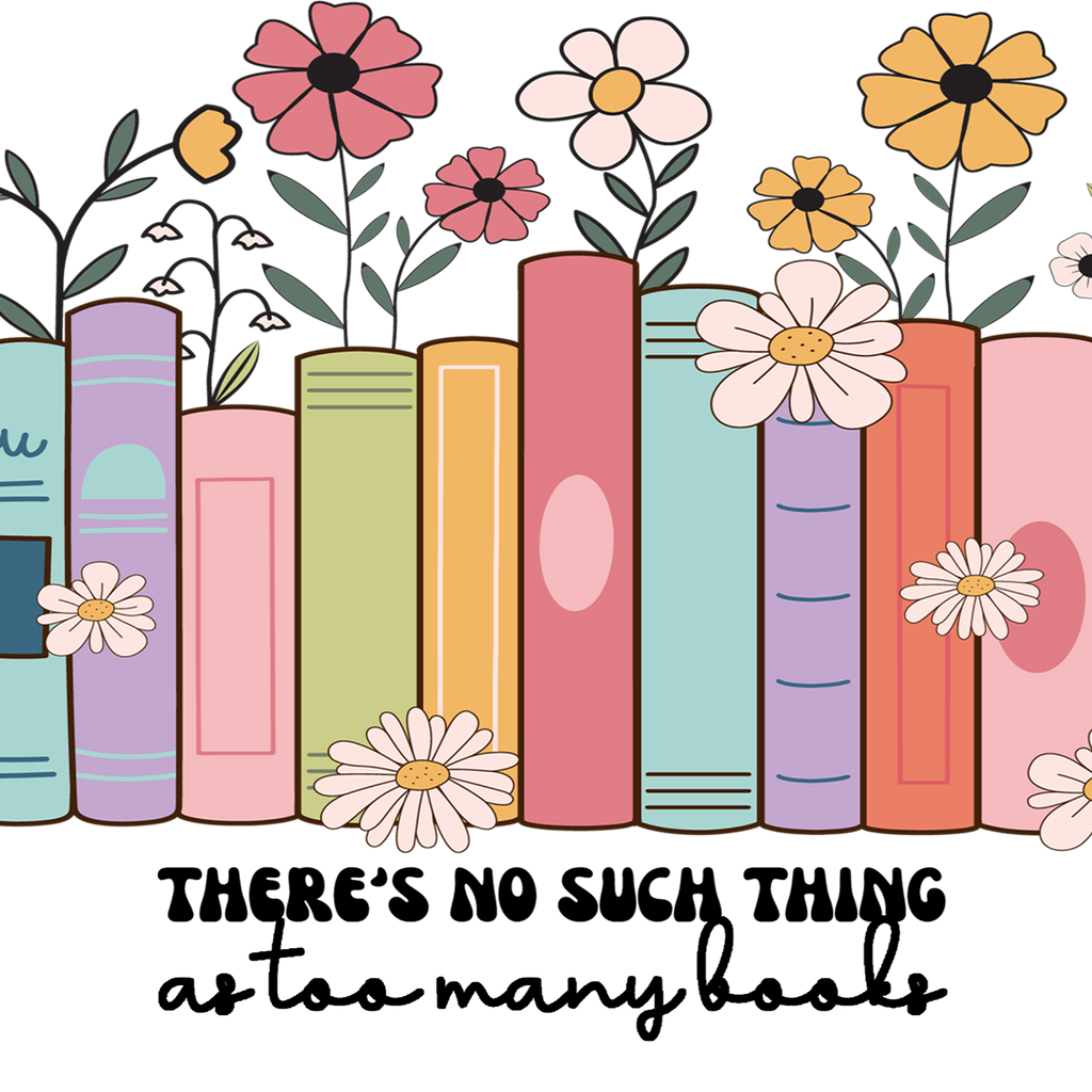 No Such Thing As Too Many Books Glass Cup