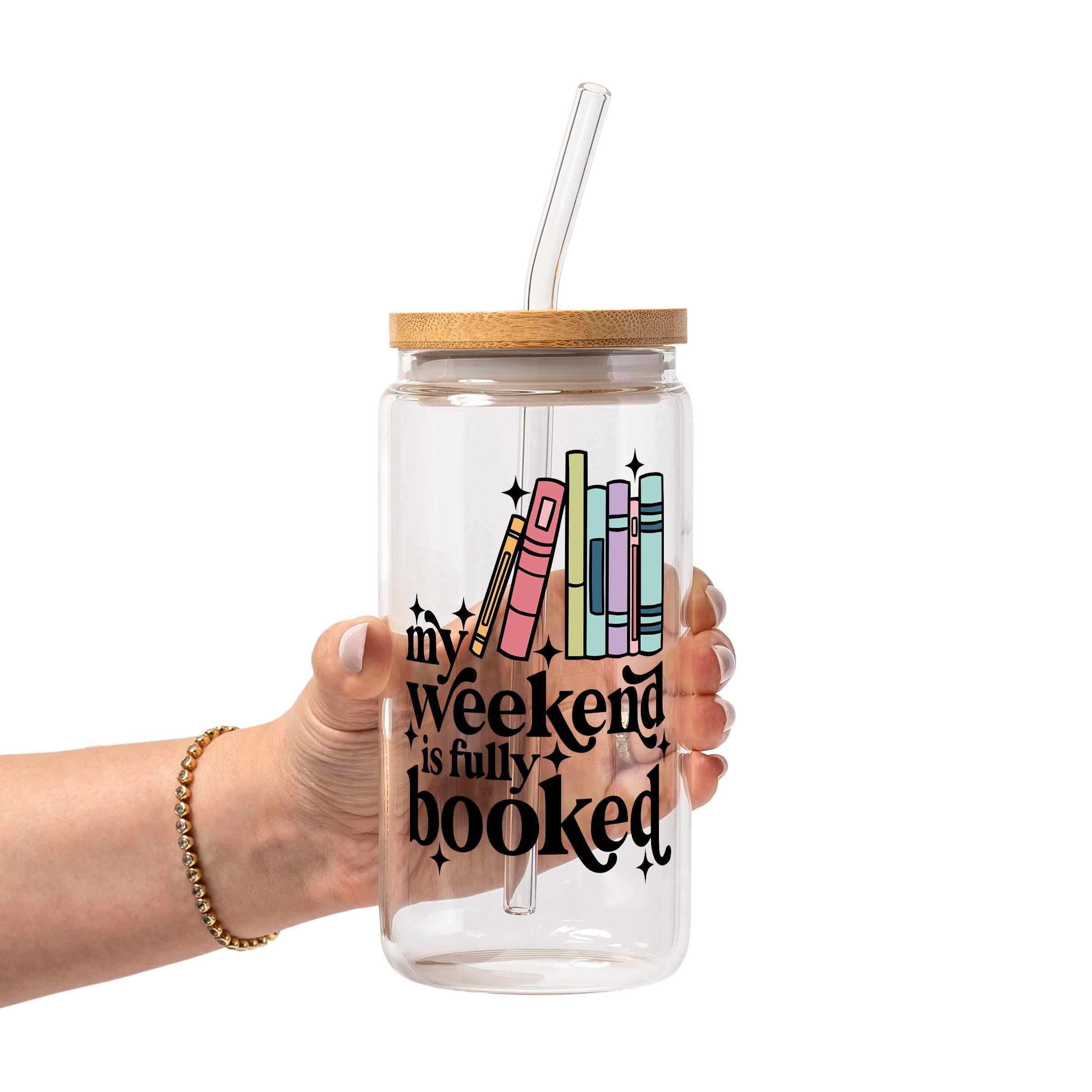 Fully Booked Weekend Glass Cup