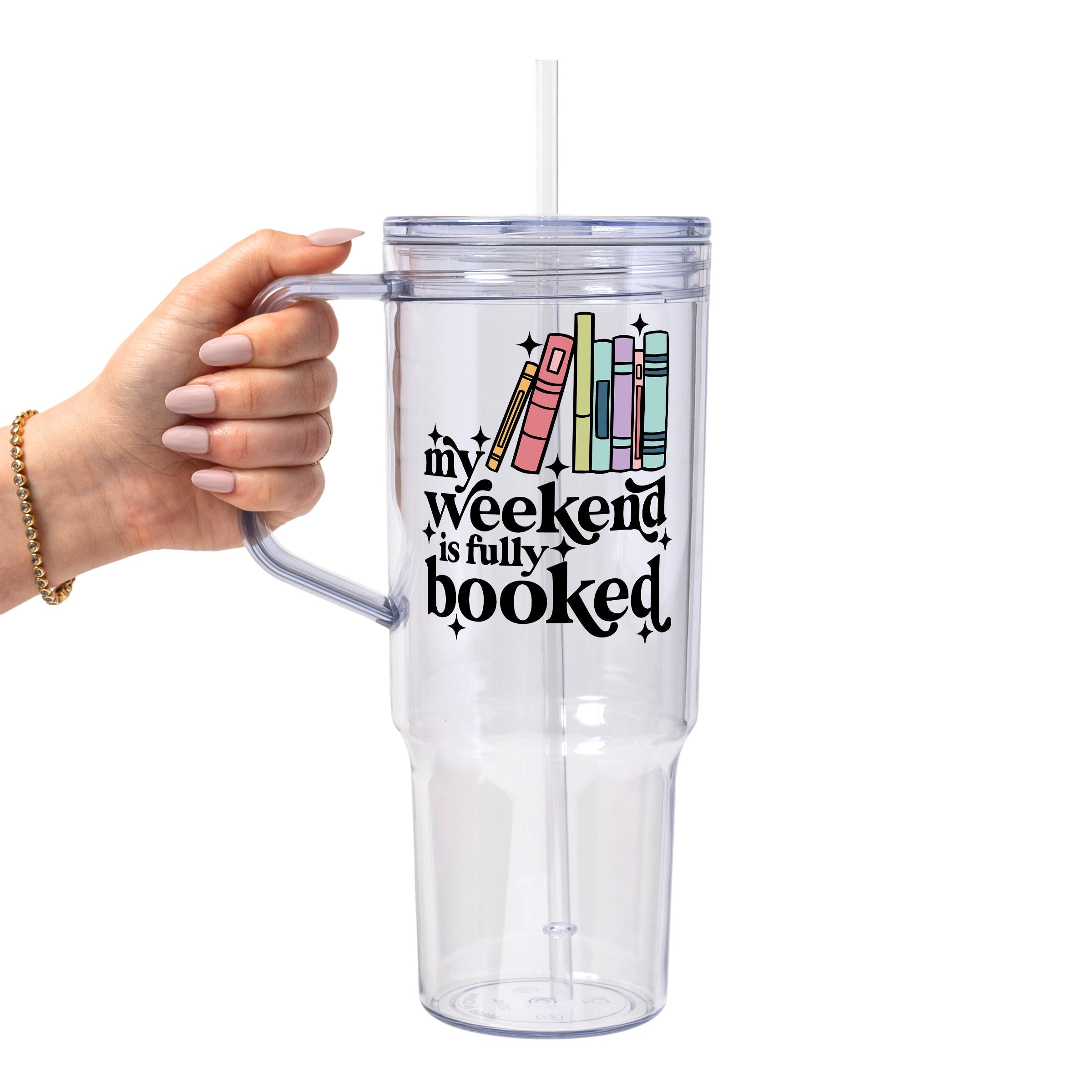 Fully Booked Weekend Glass Cup