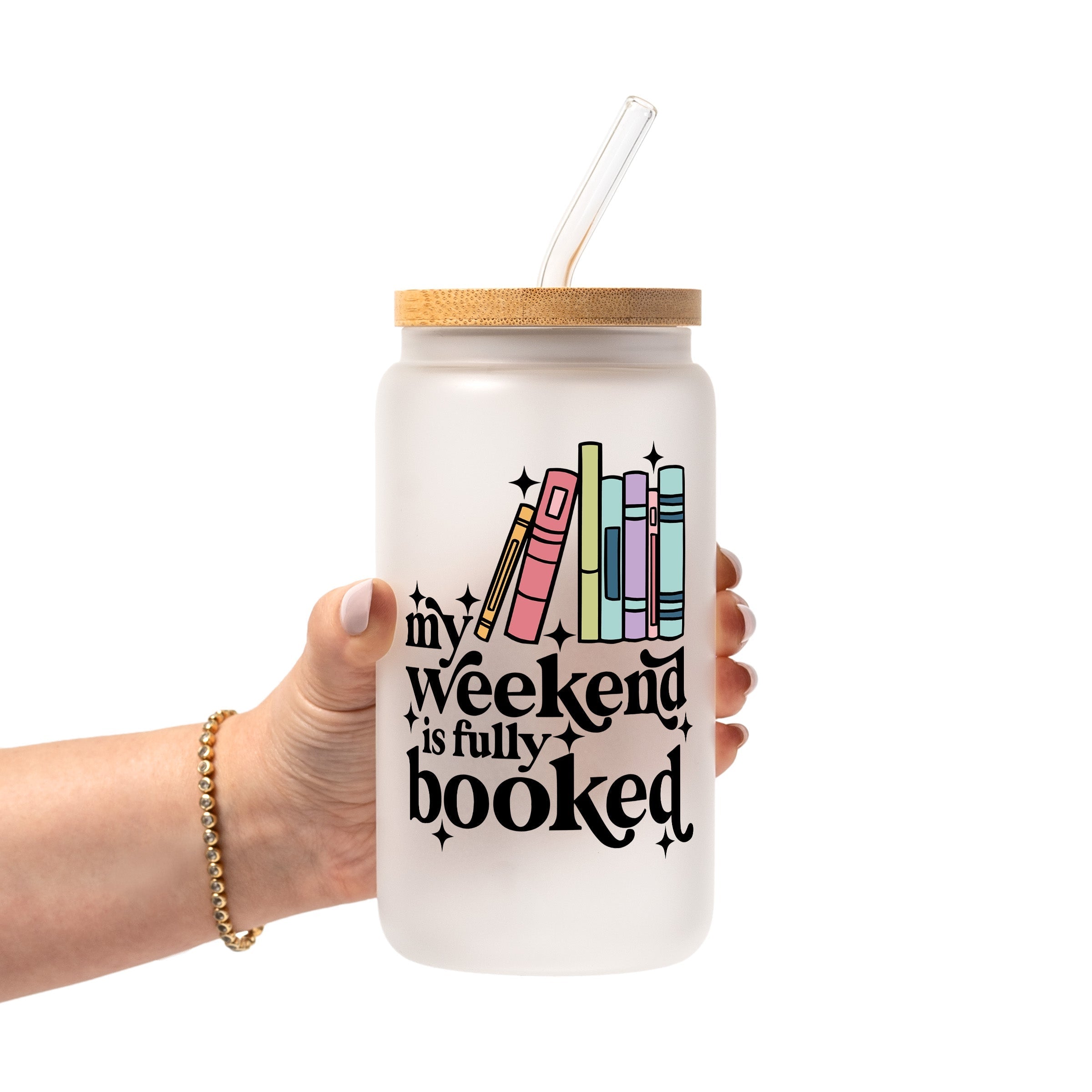 Fully Booked Weekend Glass Cup