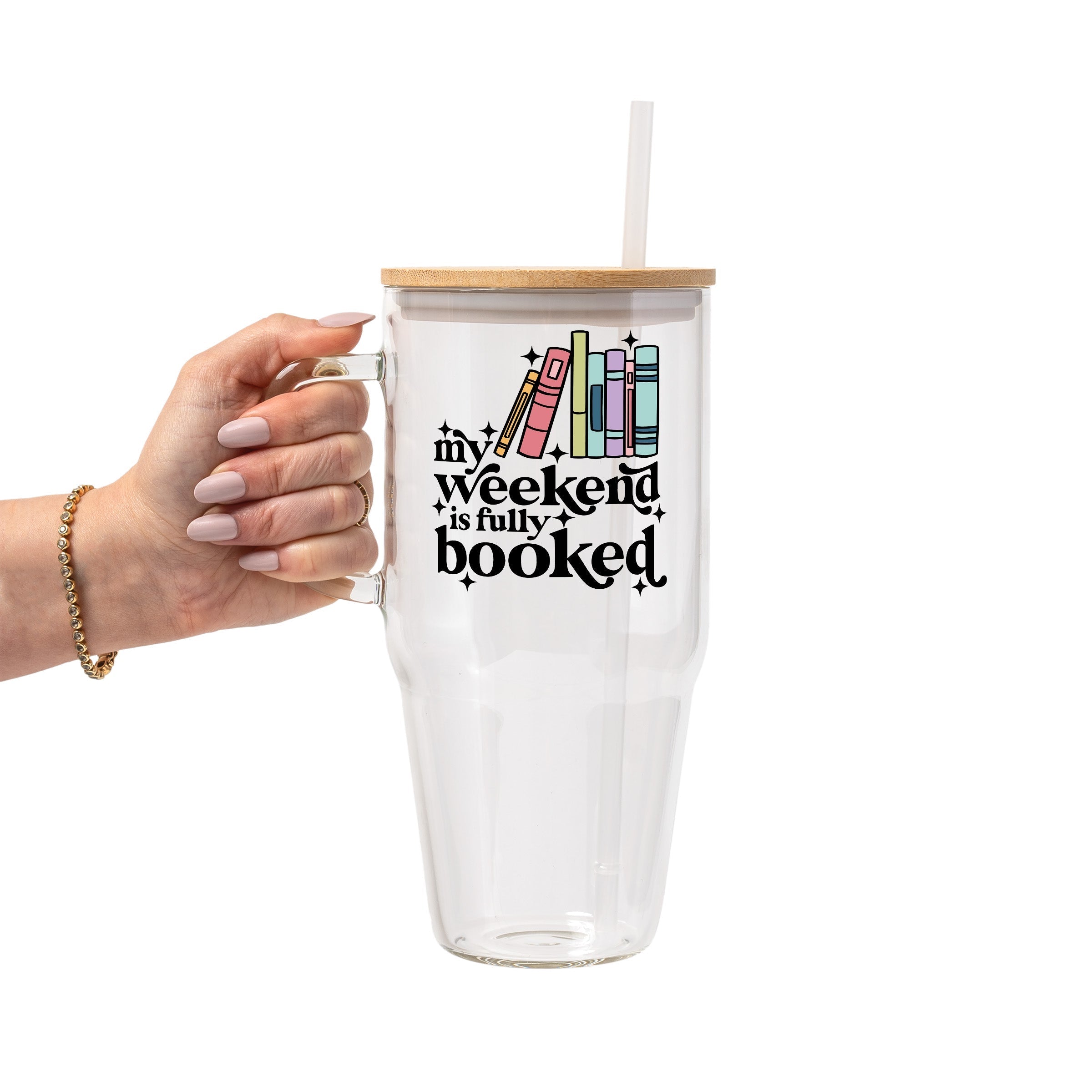 Fully Booked Weekend Glass Cup