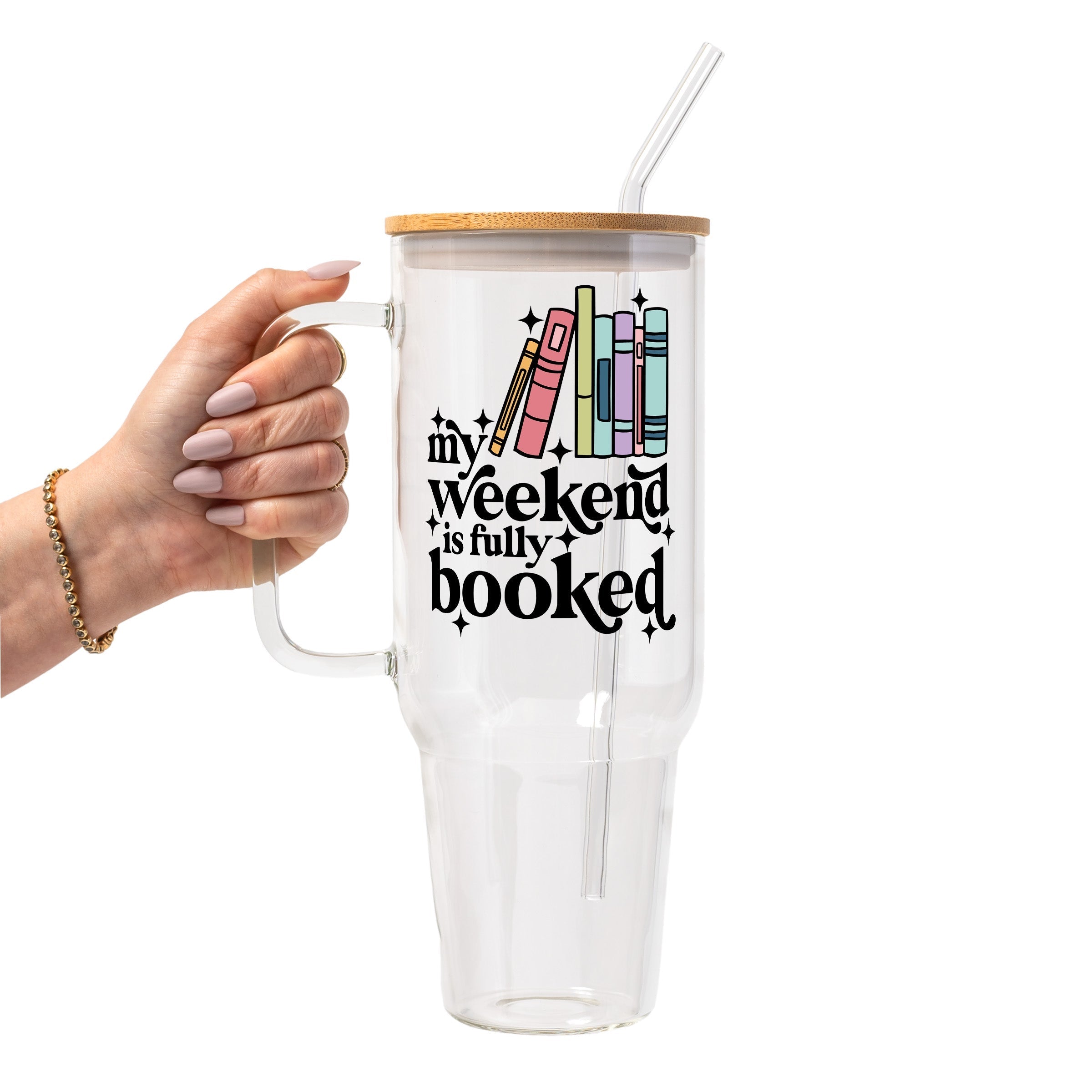 Fully Booked Weekend Glass Cup
